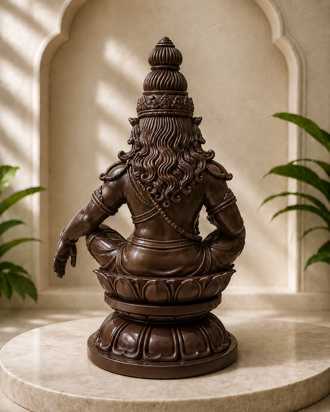 MARUTHI 3D Studio Lord Ayyappa Statue (Brown)